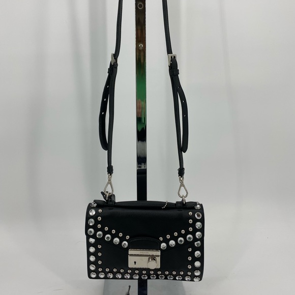 Prada Saffiano Studded two way bag - Picture 3 of 13